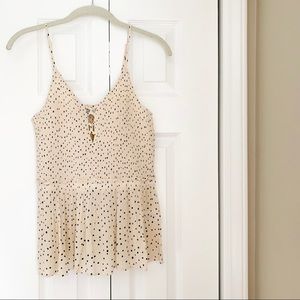 Patrons of Piece Tank - Cream & Navy blue